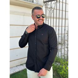 Camisa Manga Longa Aramis Preto - 43016 - REI DO ATACADO