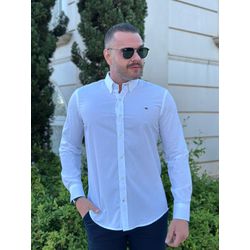 Camisa Manga Longa TH Branco - 43017 - REI DO ATACADO