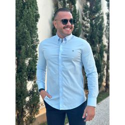 Camisa Manga Longa TH Azul - 43018 - REI DO ATACADO
