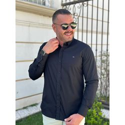Camisa Manga Longa TH Preto - 43019 - REI DO ATACADO
