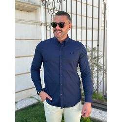 Camisa Manga Longa TH Azul - 43024 - REI DO ATACADO