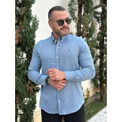 Camisa Manga Longa PRL Azul - 43038 - DROPA AQUI