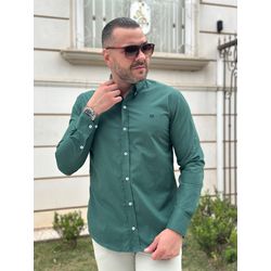 Camisa Manga Longa Armani Verde - 43052 - DROPA AQUI
