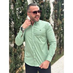 Camisa Manga Longa Armani Verde - 43061 - DROPA AQUI