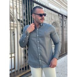Camisa Manga Longa PRL Chumbo - 43084 - LOJA VIPIX