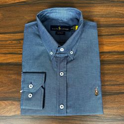 Camisa Manga Longa PRL Azul - 43085 - DROPA AQUI