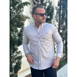 Camisa Manga Longa PRL Bege - 43088 - DROPA AQUI