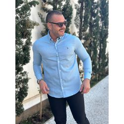Camisa Manga Longa PRL Azul - 43108 - DROPA AQUI