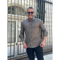 Camisa Manga Longa PRL Marrom - 43110 - LOJA VIPIX