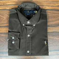 Camisa Manga Longa PRL Marrom - 43116 - DROPA AQUI