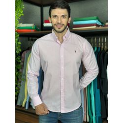 Camisa Manga Longa PRL Xadrez Rosa - 43157 - DROPA AQUI