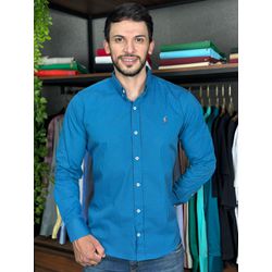 Camisa Manga Longa PRL Xadrez Azul - 43159 - DROPA AQUI