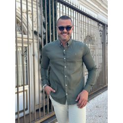 Camisa Manga Longa PRL Verde. - 43169. - DROPA AQUI