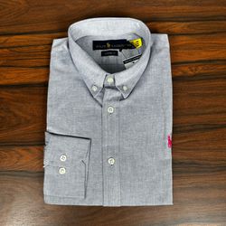 Camisa Manga Longa PRL Cinza. - 43173. - DROPA AQUI