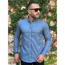 Camisa Manga Longa PRL Azul. - 43177 - DROPA AQUI