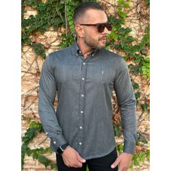 Camisa Manga Longa PRL Chumbo. - 43180 - DROPA AQUI