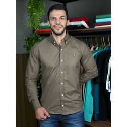 Camisa Manga Longa PRL Marrom. - 43196 - DROPA AQUI