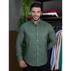 Camisa Manga Longa Linho PRL Verde. - 43201 - VITRINE SHOPS