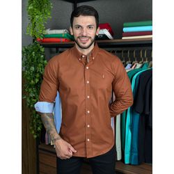Camisa Manga Longa PRL Caramelo. - 43211 - DROPA AQUI