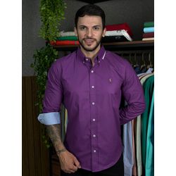 Camisa Manga Longa PRL Roxo. - 43213 - DROPA AQUI