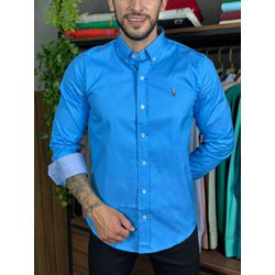 Camisa Manga Longa PRL Azul. - 43215 - DROPA AQUI