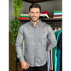 Camisa Manga Longa PRL Cinza. - 43222 - DROPA AQUI