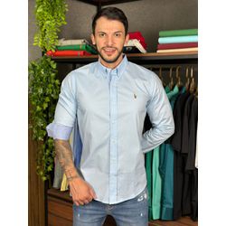 Camisa Manga Longa PRL Azul. - 43240 - DROPA AQUI