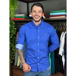 Camisa Manga Longa PRL Azul. - 43243 - DROPA AQUI