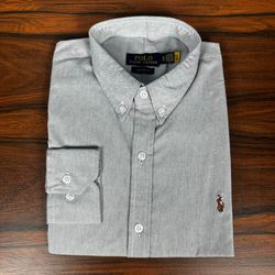 Camisa Manga Longa PRL Cinza - 43316 - VITRINE SHOPS