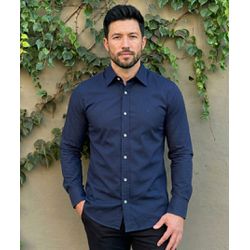 Camisa Manga Longa CK Azul marinho? - 43362 - VITRINE SHOPS