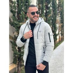 Jaqueta Acolchoada Armani cinza - 5910 - DROPA AQUI