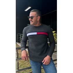 Suéter TH Chumbo. - 6814 - DROPA AQUI