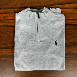 Suéter Zíper PRL Cinza. - 6842 - DROPA AQUI