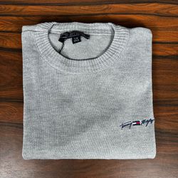 Suéter TH Cinza. - 6845 - DROPA AQUI