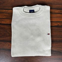 Suéter TH Bege. - 6851 - DROPA AQUI