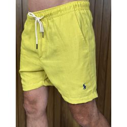 Bermuda Linho Peruano PRL Amarelo. - 6919 - DROPA AQUI