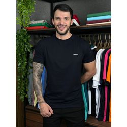 Camiseta CK Preto - A-7034 - REI DO ATACADO