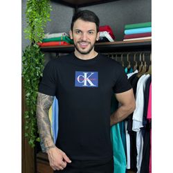 Camiseta CK Preto - A-7037 - REI DO ATACADO