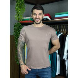 Camiseta Brooksfield Marrom Claro - C-7158 - LOJA VIPIX