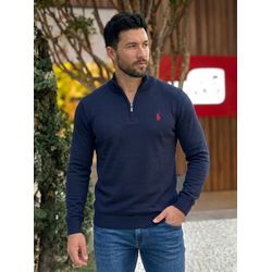Suéter Zíper PRL Azul - 7264 - VITRINE SHOPS