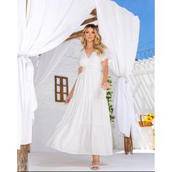 Vestido Alessandra Branco - F-737 - DROPA AQUI