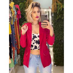 Blazer Ponto Roma Vermelho - F-777 - DROPA AQUI