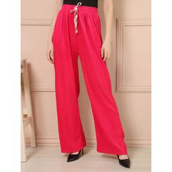 Calça Pantalona Plissada Pink - F-832 - DROPA AQUI