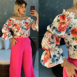 Blusa floral - F-835 - DROPA AQUI