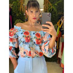 Blusa floral - F-834 - DROPA AQUI