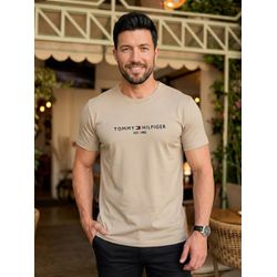 Camiseta TH Bege - C-8421 - VITRINE SHOPS