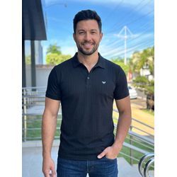 Polo Poliamida Armani Preto - A-8458 - VITRINE SHOPS