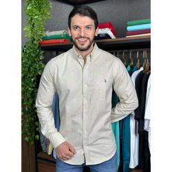 Camisa Manga Longa PRL Bege - 43323 - LOJA VIPIX