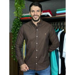 Camisa Manga Longa PRL Marrom - 43310 - LOJA VIPIX