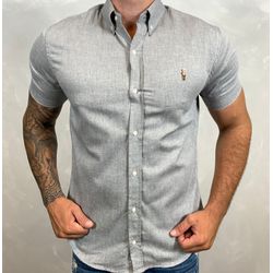 Camisa Manga Curta PRL Cinza - 30176 - BARAOMULTIMARCAS